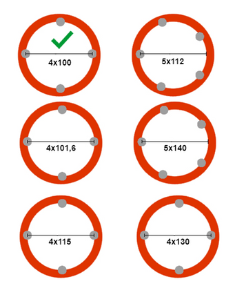 Kenda Anhänger Felge 8 Zoll - 5.50Ax8 - Lochkreis: 4x100 - Tragfähigkeit: 375 kg - Nabendurchmesser: 60 mm - ET0