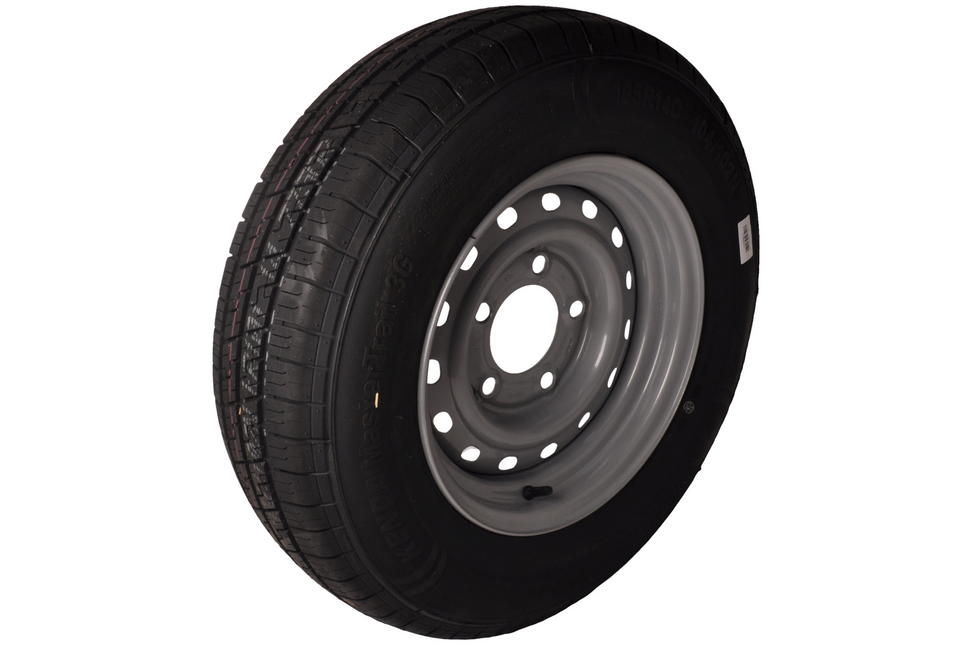 Kenda Komplett-Rad 185R14C Reifen + Felge – Lochkreis 5x140 – Tragfähigkeit 900 kg – Nabendurchmesser 94 mm