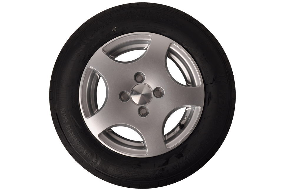 Kenda Komplettes Anhänger - 155/80R13 - Leichtmetallfelge - Tragfähigkeit : 500 kg - Lochkreis : 4x100 - Nabendurchmesser : 57 mm