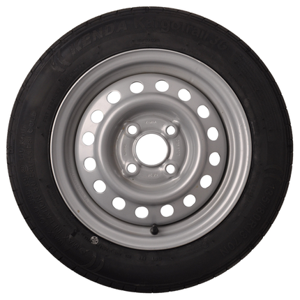 Kenda Komplettrad Anhänger - 135/80R13 - Lochkreis: 4x100 - Tragfähigkeit: 335 kg - Nabendurchmesser: 57 mm