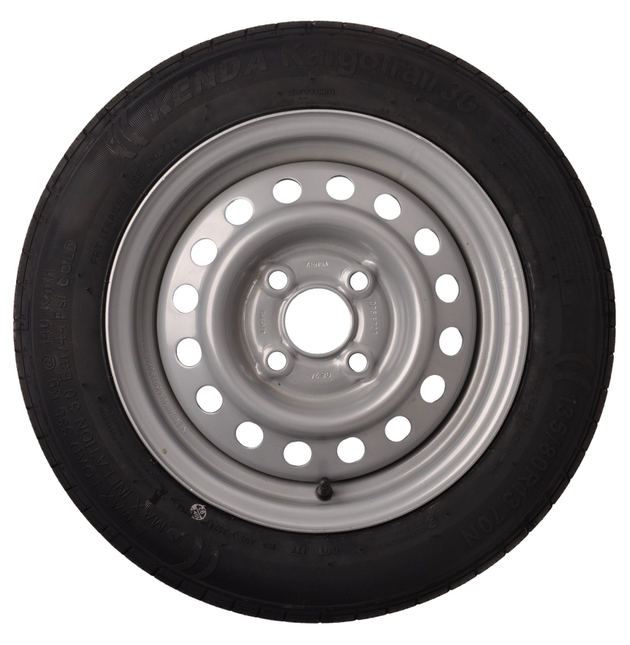 Kenda Komplettrad Anhänger - 135/80R13 - Lochkreis: 4x100 - Tragfähigkeit: 335 kg - Nabendurchmesser: 57 mm