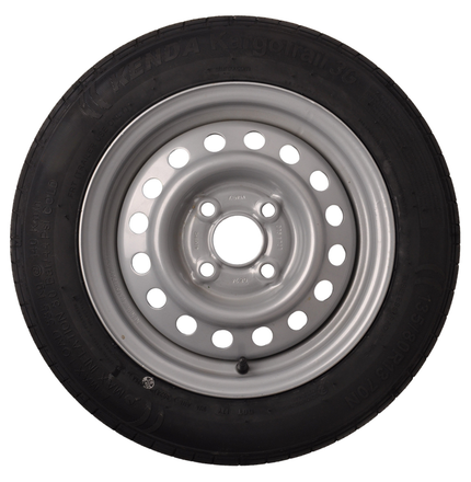 Kenda Komplettrad Anhänger - 135/80R13 - Lochkreis: 4x100 - Tragfähigkeit: 335 kg - Nabendurchmesser: 57 mm