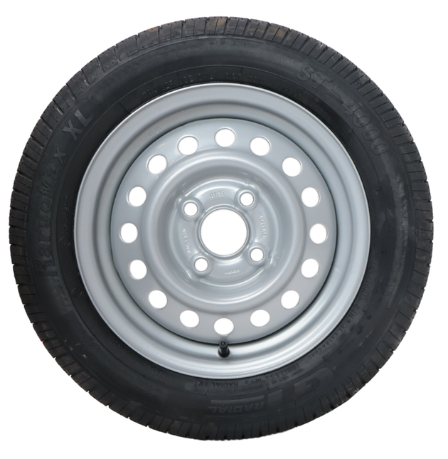 Kenda Komplettrad Anhänger - 145/70R13 - Lochkreis: 4x100 - Tragfähigkeit: 425 kg - Nabendurchmesser: 57 mm