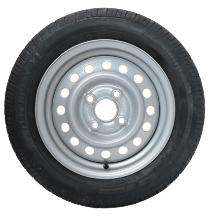 Kenda Komplettrad Anhänger - 145/70R13 - Lochkreis: 4x100 - Tragfähigkeit: 425 kg - Nabendurchmesser: 57 mm