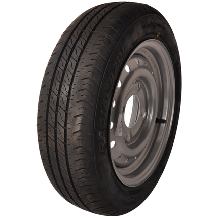 Kenda Komplettrad Anhänger - 145/70R13 - Lochkreis: 4x130 - Tragfähigkeit: 375 kg - Nabendurchmesser: 85 mm