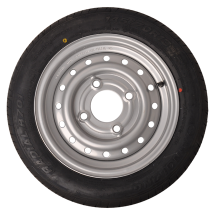 Kenda Komplettrad Anhänger - 145/70R13 - Lochkreis: 4x130 - Tragfähigkeit: 375 kg - Nabendurchmesser: 85 mm