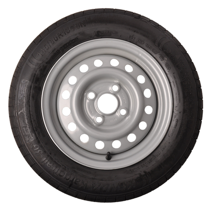 Kenda Komplettrad Anhänger - 145/80R13 - Lochkreis: 4x100 - Tragfähigkeit: 425 kg - Nabendurchmesser: 57 mm