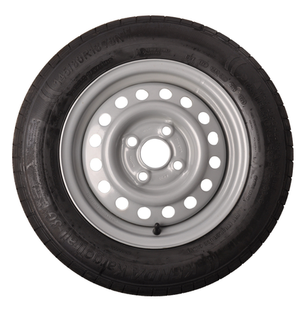 Kenda Komplettrad Anhänger - 145/80R13 - Lochkreis: 4x100 - Tragfähigkeit: 425 kg - Nabendurchmesser: 57 mm