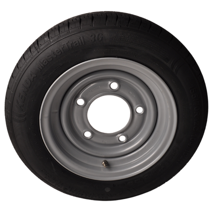 Kenda Komplettrad Anhänger - 155/70R12C - Lochkreis: 5x165,1 - Tragfähigkeit: 900 kg - Nabendurchmesser: 114,6 mm