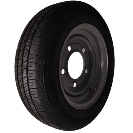 Kenda Komplettrad Anhänger - 155/70R12C - Lochkreis: 5x165,1 - Tragfähigkeit: 900 kg - Nabendurchmesser: 114,6 mm