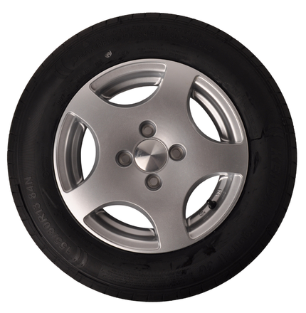 Kenda Komplettrad Anhänger - 155/80R13 - Leichtmetallfelge - Lochkreis: 4x100 - Tragfähigkeit: 500 kg - Nabendurchmesser: 57 mm