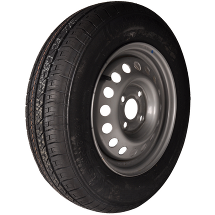 Kenda Komplettrad Anhänger - 155/80R13 - Lochkreis: 4x100 - Tragfähigkeit: 500 kg - Nabendurchmesser: 57 mm