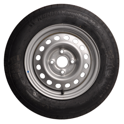 Kenda Komplettrad Anhänger - 155/80R13 - Lochkreis: 4x100 - Tragfähigkeit: 500 kg - Nabendurchmesser: 57 mm