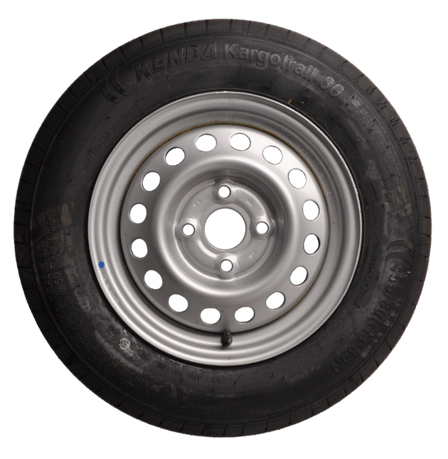 Kenda Komplettrad Anhänger - 155/80R13 - Lochkreis: 4x100 - Tragfähigkeit: 500 kg - Nabendurchmesser: 57 mm