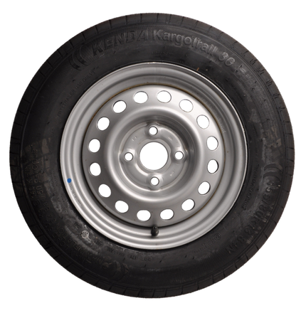 Kenda Komplettrad Anhänger - 155/80R13 - Lochkreis: 4x100 - Tragfähigkeit: 500 kg - Nabendurchmesser: 57 mm