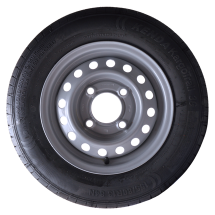 Kenda Komplettrad Anhänger - 155/80R13 - Lochkreis: 4x130 - Tragfähigkeit: 500 kg - Nabendurchmesser: 85 mm