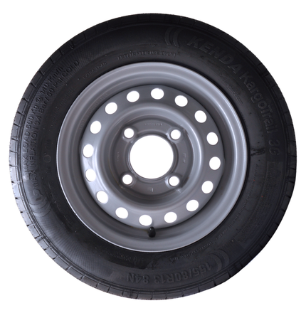 Kenda Komplettrad Anhänger - 155/80R13 - Lochkreis: 4x130 - Tragfähigkeit: 500 kg - Nabendurchmesser: 85 mm