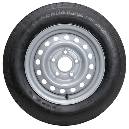 Kenda Komplettrad Anhänger - 155/80R13 - Lochkreis: 5x112 - Tragfähigkeit: 500 kg - Nabendurchmesser: 67 mm