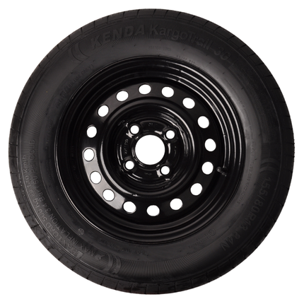 Kenda Komplettrad Anhänger - 155/80R13 - schwarze felge - Lochkreis: 4x100 - Tragfähigkeit: 500 kg - Nabendurchmeser: 57 mm