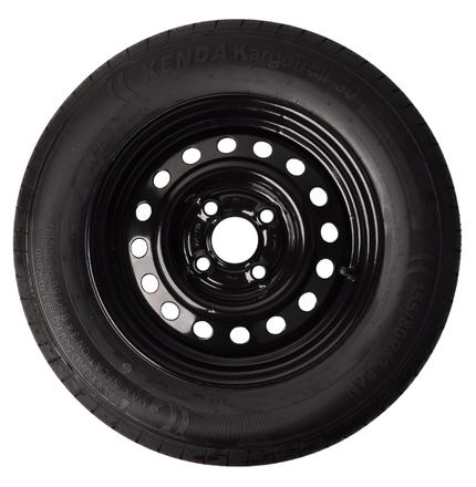 Kenda Komplettrad Anhänger - 155/80R13 - schwarze felge - Lochkreis: 4x100 - Tragfähigkeit: 500 kg - Nabendurchmeser: 57 mm