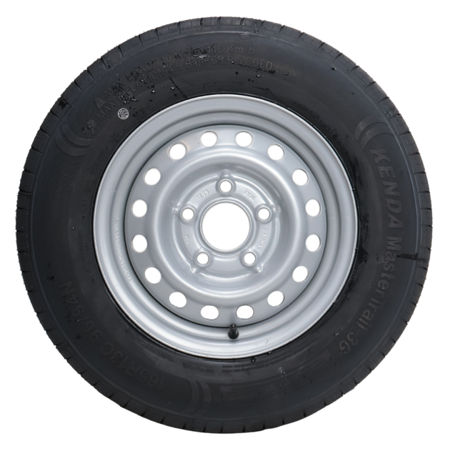 Kenda Komplettrad Anhänger - 165R13C - Lochkreis: 5x112 - Tragfähigkeit: 710 kg - Nabendurchmesser: 67 mm