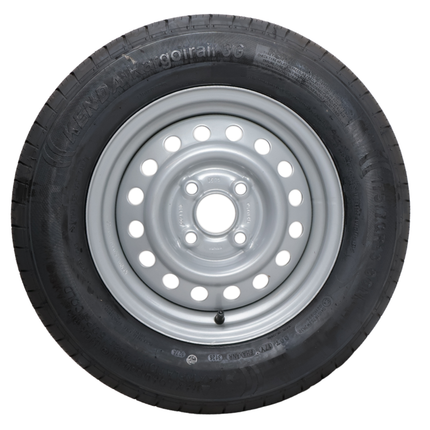 Kenda Komplettrad Anhänger - 175/70R13 - Lochkreis: 4x100 - Tragfähigkeit: 530 kg -Nabendurchmesser: 57 mm