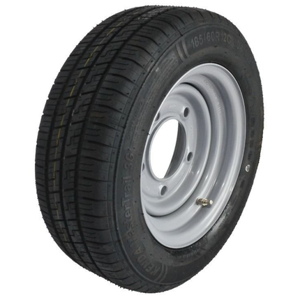 Kenda Komplettrad Anhänger - 185/60R12C - Lochkreis: 5x165,1 - Tragfähigkeit: 900 kg - Nabendurchmesser: 114,6 mm
