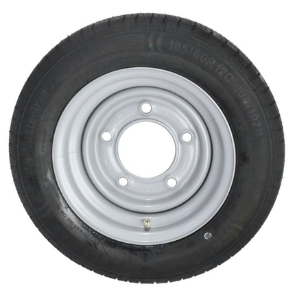 Kenda Komplettrad Anhänger - 185/60R12C - Lochkreis: 5x165,1 - Tragfähigkeit: 900 kg - Nabendurchmesser: 114,6 mm