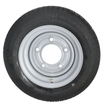 Kenda Komplettrad Anhänger - 185/60R12C - Lochkreis: 5x165,1 - Tragfähigkeit: 900 kg - Nabendurchmesser: 114,6 mm