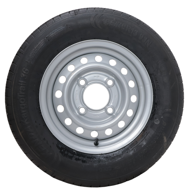 Kenda Komplettrad Anhänger - 185/70R13 - Lochkreis: 4x130 - Tragfähigkeit: 530 kg - Nabendurchmesser: 85 mm