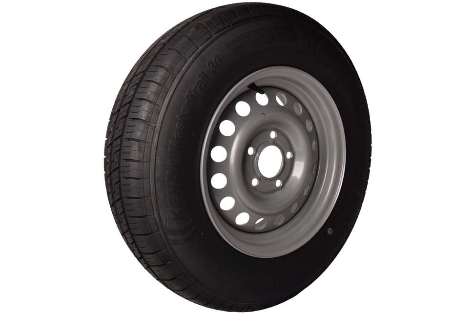 Kenda Komplettrad Anhänger - 185R14C - Lochkreis: 5x112 - Tragfähigkeit: 900 kg - Nabendurchmesser: 67 mm