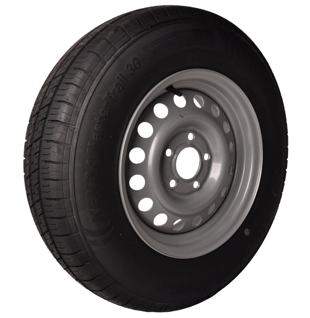 Kenda Komplettrad Anhänger - 185R14C - Lochkreis: 5x112 - Tragfähigkeit: 900 kg - Nabendurchmesser: 67 mm