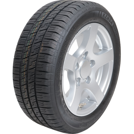 Kenda Komplettrad Anhänger - 195/50R13 - Leichtmetallfelge - Lochkreis: 5x112 - Tragfähigkeit: 900 kg - Nabendurchmesser: 67 mm - ET30