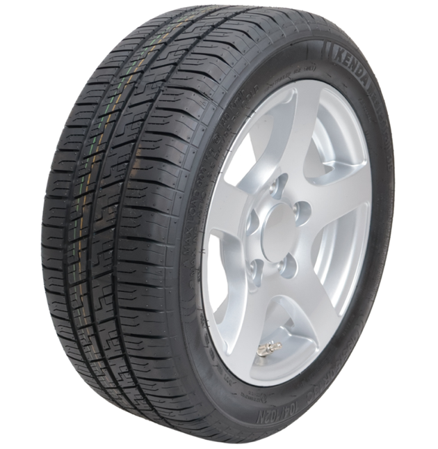 Kenda Komplettrad Anhänger - 195/50R13 - Leichtmetallfelge - Lochkreis: 5x112 - Tragfähigkeit: 900 kg - Nabendurchmesser: 67 mm - ET30