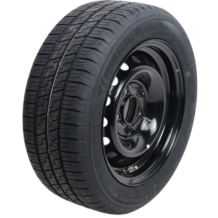 Kenda Komplettrad Anhänger - 195/50R13C - schwarze felge - Lochkreis: 5x112 - Tragfähigkeit: 900kg - Nabendurchmesser: 67 mm