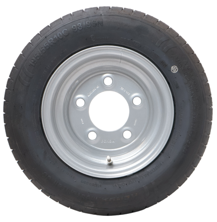 Kenda Komplettrad Anhänger - 195/55R10C - Lochkreis: 5x140 - Tragfähigkeit: 750 kg - Nabendurchmesser: 94 mm - 10PR