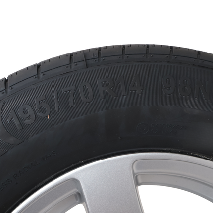Kenda Komplettrad Anhänger - 195/70R14 - Leichtmetallfelge - Lochkreis: 5x112 - Tragfähigkeit: 750 kg - Nabendurchmesser: 67 mm - ET30