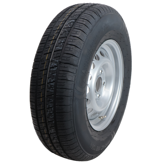 Kenda Komplettrad Anhänger - 195R14C - Lochkreis: 5x112 - Tragfähigkeit: 950 kg - Nabendurchmesser: 67 mm