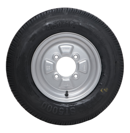 Kenda Komplettrad Anhänger - 4.50-10 - Lochkreis: 4x115 - Tragfähigkeit: 400 kg - Nabendurchmesser: 85 mm - 6PR