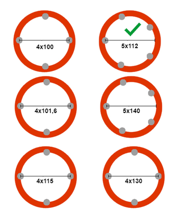 Kenda Lose 12-Zoll-Felge für Anhänger - 4.5Jx12 (5x112) 900 kg - ET30