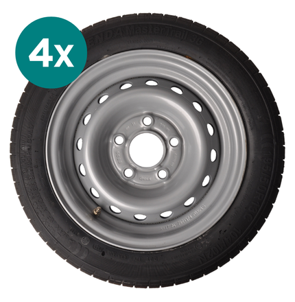Kenda Satz mit 4 Kompletträder - 195/50R13C - Lochkreis: 5x112 - Tragfähigkeit: 900 kg - Nabendurchmesser: 67 mm