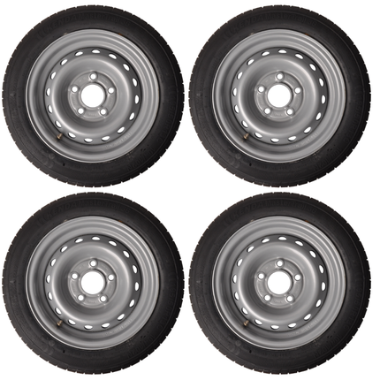 Kenda Satz mit 4 Kompletträder - 195/50R13C - Lochkreis: 5x112 - Tragfähigkeit: 900 kg - Nabendurchmesser: 67 mm