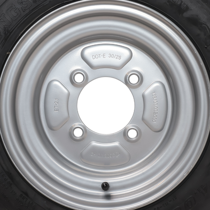 Kings tire Komplettrad Anhänger - 4.00-10 - Lochkreis: 4x115 - Tragfähigkeit: 345 kg - Nabendurchmesser: 85 mm - 6PR
