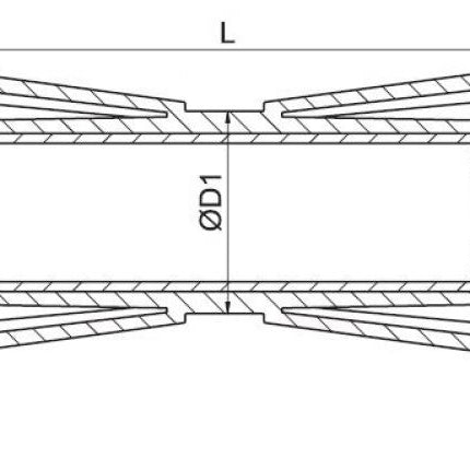 Knott 133x58,5 mm Kielrolle schwarz 17 mm Nabendurchmesser
