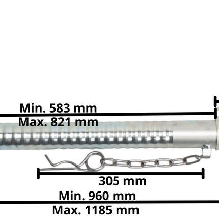 Knott Ifor Williams Stützrad - 48 mm - gerieben - Tragfähigkeit: 200 kg - Stahlfelge
