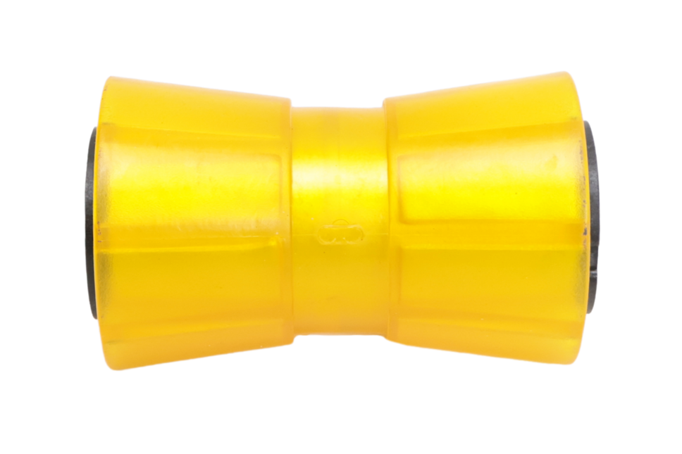 Knott Kielrolle orange/gelb - 133x58,5 mm - Nabendurchmesser 17 mm - Material PU