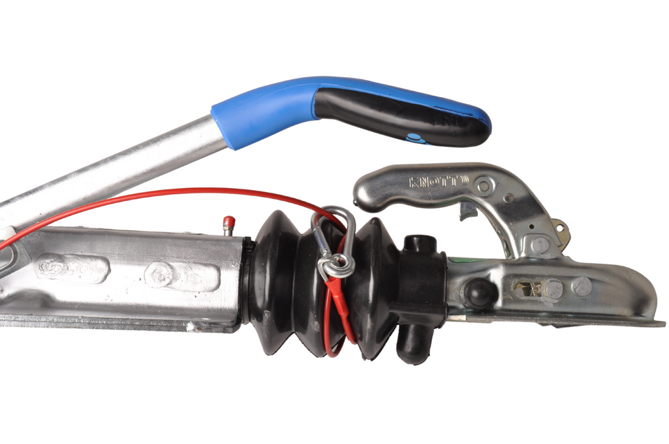 Knott Knott Auflaufeinrichtung für Anhänger - KF13-C mechanisch - maximale Anhängelast: 1300 kg - V-Deichselanschluss - inkl. Stützrad-Konsole