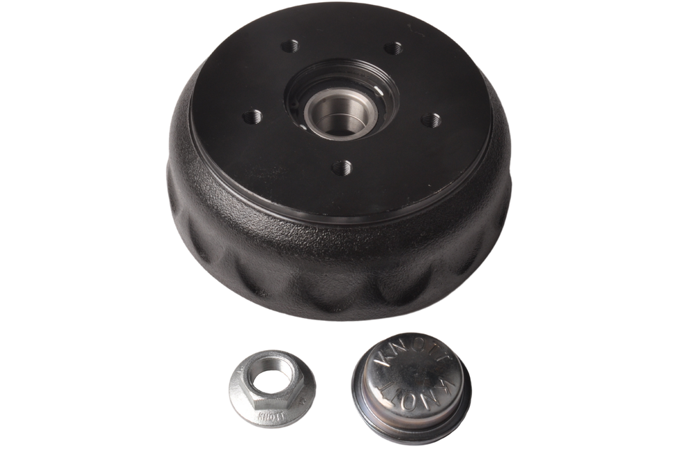 Knott Knott Bremstrommel - 200x50 mm - 5x112 - inklusive Flanschmutter und Nabenkappe