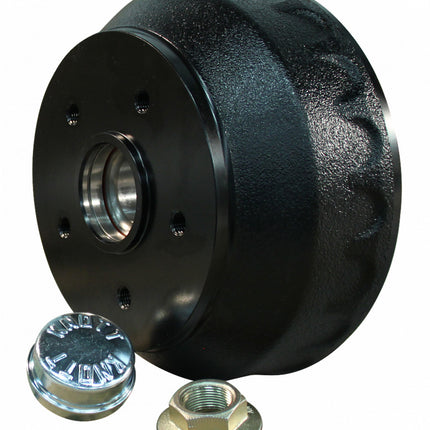 Knott Knott Bremstrommel - 200x50 mm - 5x112 - inklusive Kompaktlager, Flanschmutter und Nabenkappe