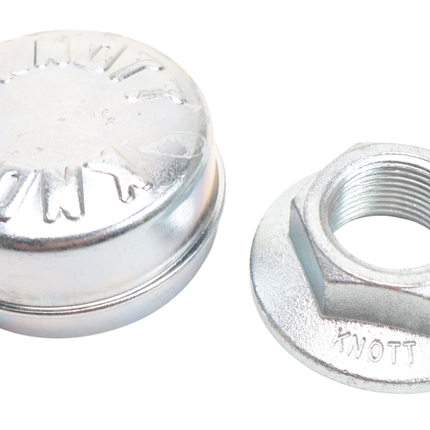 Knott Knott Bremstrommel - 200x50 mm - 5x112 - inklusive Kompaktlager, Flanschmutter und Nabenkappe
